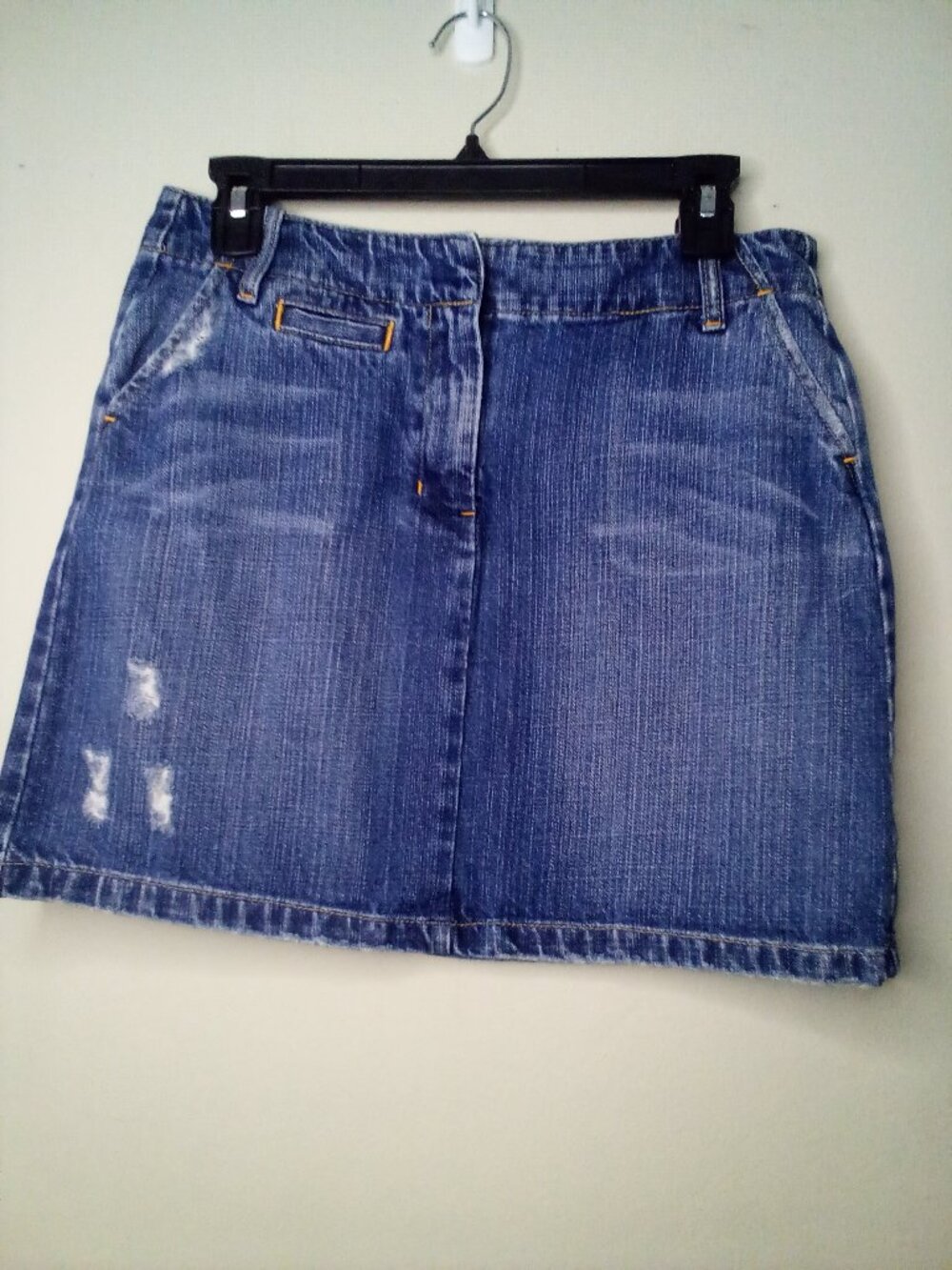 Gap Skirt Women 4 Denim Distressed Blue